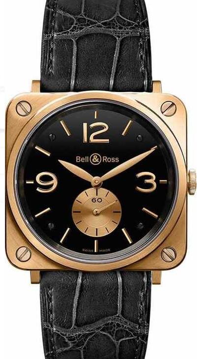 Bell & Ross BR-S Pink Gold Black Dial BRS-PKGOLD-BLACK-D Replica Watch